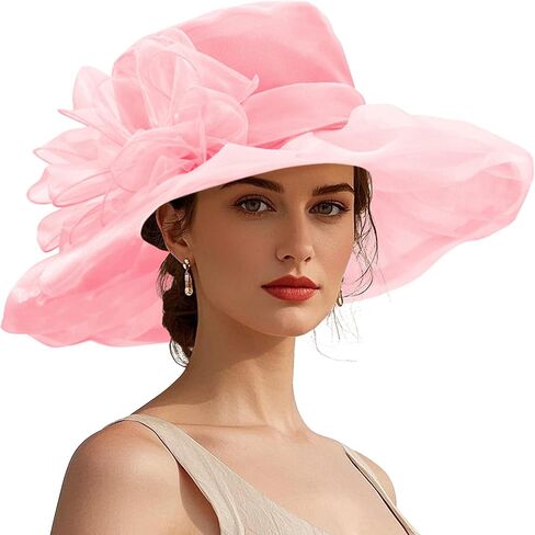 Zando Ken-Tucky Fascinator Derby Hats for Women 2026 Vintage Organza Victorian Church Hats Elegant Tea Party Wedding Hat in Saudi Arabia