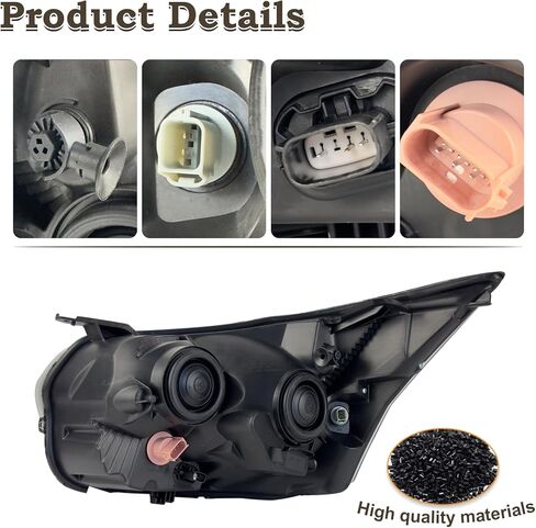 Pair Headlight Assembly Fit for 2015-2020 Ford Transit 150 250 350 Halogen Head Lamp Black Housing Left Driver and Right Passenger Side CK4Z13008G FO2503357 CK4Z13008F FO2502357 in Kuwait