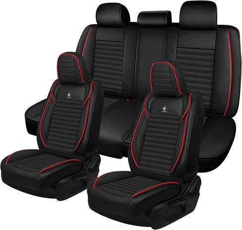 Seat Covers Fit for Saturn Ion 2003-2007 Premium Leather Car Seat Covers, Waterproof Non-Slip and Airbag Compatible, Fashion Car Seat Protector (Black Coffee,5 Seats) in Saudi Arabia