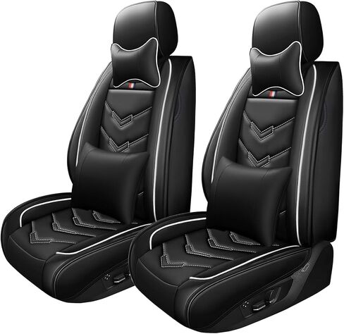 Car Seat Cover 7 Seats for Chrysler Pacifica 2004-2025, Waterproof Durable Compatible Airbag, Premium Leather Seat Protector(7 Seats Luxury,Black Blue) in Kuwait