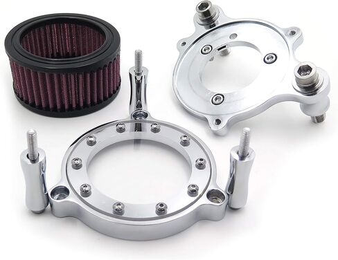 Air Cleaner Intake Filter for Harley Sportster XL883 XL1200 2004-2015 Chrome in Kuwait