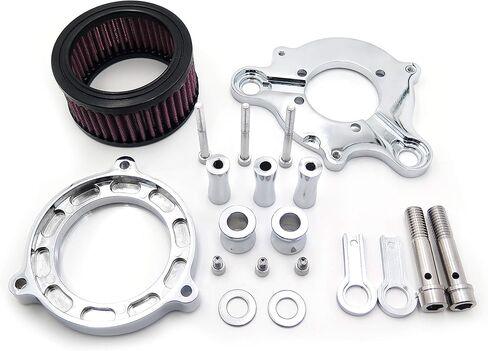 Air Cleaner Intake Filter for Harley Sportster XL883 XL1200 2004-2015 Chrome in Kuwait