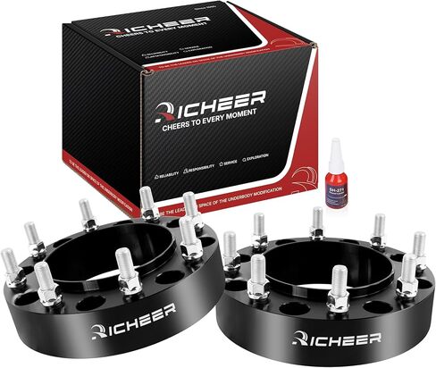 Richeer 8x210 Hubcentric Wheel Spacers for 2011-2025 Silverado Sierra 3500 HD DRW, 2 inch 8x210mm Wheel Spacer with 14x1.5 Studs & 154.2mm Center Bore in Kuwait