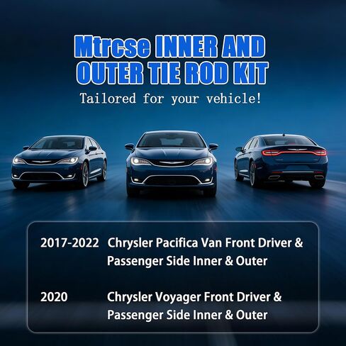 4 قطعة مجموعة نهاية قضيب الربط الأمامي الداخلي والخارجي تناسب 2017-2022 كرايسلر باسيفيكا 2020 كرايسلر فوياجر سائق وجانب الركاب 68318140AA in Kuwait