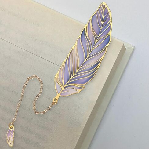 4pcs Feather Bookmark Set Metal Bookmarks for Women and Men Vintage Book Marks for Reading Women Cute Bookmarks for Book Lovers Gifts Fantasy Bookmark Kit Aesthetic Bookmarkers with Pendant Bookmarker in Kuwait