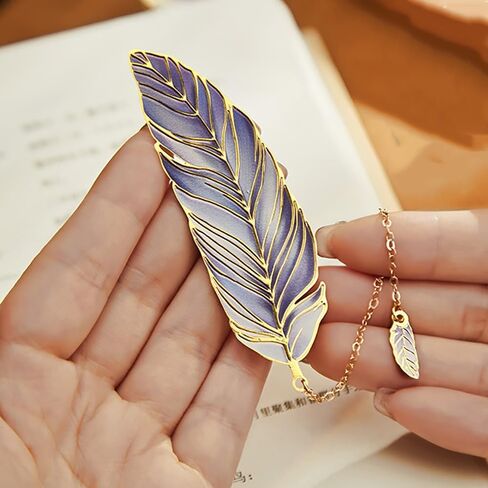 4pcs Feather Bookmark Set Metal Bookmarks for Women and Men Vintage Book Marks for Reading Women Cute Bookmarks for Book Lovers Gifts Fantasy Bookmark Kit Aesthetic Bookmarkers with Pendant Bookmarker in Kuwait