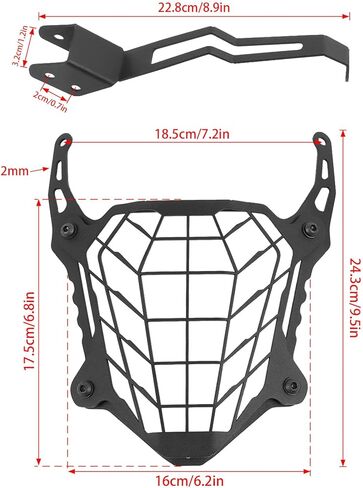 Motorcycle Headlight Grille Mesh Grill Cover Headlight Guard Protector Grill Cover Replacement for Honda NX400 NX500 NX 400 500 2023 2024 2025 in Kuwait