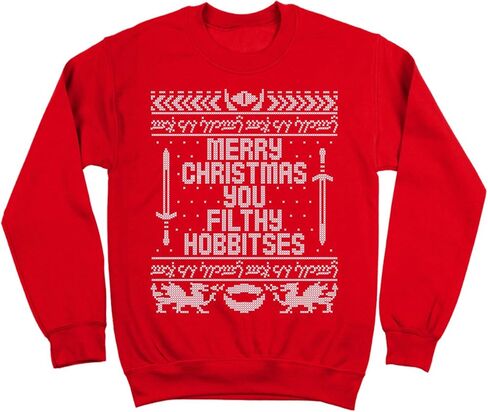 عيد ميلاد سعيد أنت قذر الهوبيتس مضحك القبيح سترة مسابقة حفلة الهوبيت الفكاهة رجالي البلوز in Kuwait