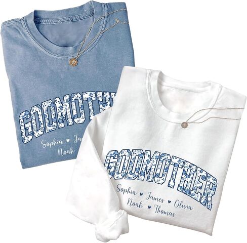 Personalized Floral Mama Sweatshirt For Women, Grandma Gifts from Kids, Aunties Sweater Crewneck Christmas in Saudi Arabia