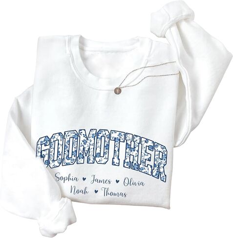 Personalized Floral Mama Sweatshirt For Women, Grandma Gifts from Kids, Aunties Sweater Crewneck Christmas in Saudi Arabia