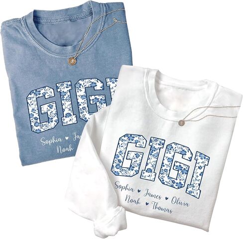 Personalized Floral Mama Sweatshirt For Women, Grandma Gifts from Kids, Aunties Sweater Crewneck Christmas in Saudi Arabia