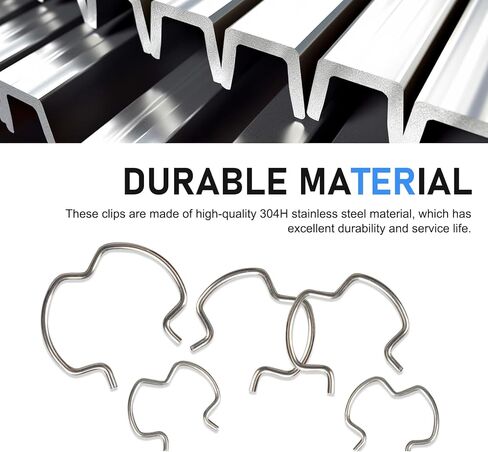 18 PCS 800-801 Quick Connector Clip, 3/8" 1/2" 5/8" Rust-proof Transmission Oil Cooler Line Retaining Clip, Stainless Steel Radiator Hose Retainer, Multi-Functional Tuning Fastener (Silver) in Kuwait