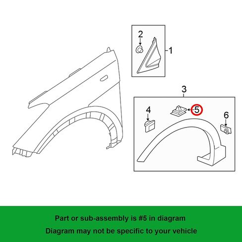 OAUTOO 20PCS Wheel Opening Rocker Molding Lower Clip 87758-G2000 for Hyundai & Kia Ioniq Nexo Santa Fe Sonata Tucson K5 87758G2000 in Saudi Arabia