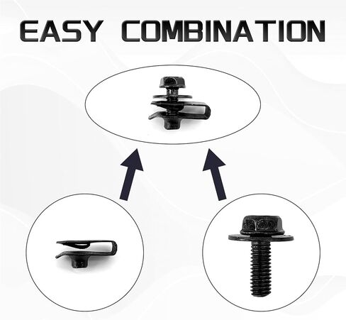 35PCS Engine Under Cover Splash Shield Body Bolts Screws, Bumper Clips & Extruded U-Nuts, Compatible with Nissan 350z 370z & Infiniti G35 G37 EX35 FX35 FX45 in Kuwait
