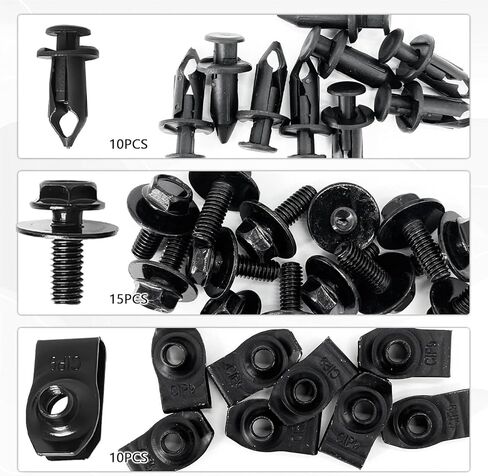 35PCS Engine Under Cover Splash Shield Body Bolts Screws, Bumper Clips & Extruded U-Nuts, Compatible with Nissan 350z 370z & Infiniti G35 G37 EX35 FX35 FX45 in Kuwait