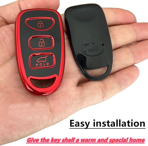 Smart Key Protective Shell for Kia Key Fob Cover with Keychain Hyundai Elantra Accent Sonata Kia Optima Remote Key Vehicle Accessories in Kuwait