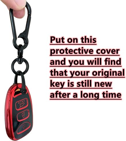 Smart Key Protective Shell for Kia Key Fob Cover with Keychain Hyundai Elantra Accent Sonata Kia Optima Remote Key Vehicle Accessories in Kuwait