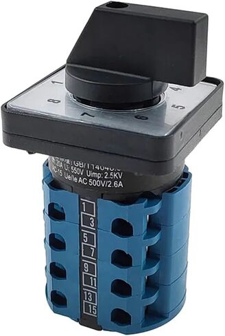 Electric 2Position 16Terminals Rotary Cam Changeover Switch 550V 20A LW28-20A(2P 16T 12) in Kuwait