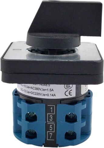 1pcs Electric 2/3/4 Position 8 Terminals Rotary Cam Changeover Switch 500V 20A LW28-20(2P 8T 12) in Kuwait