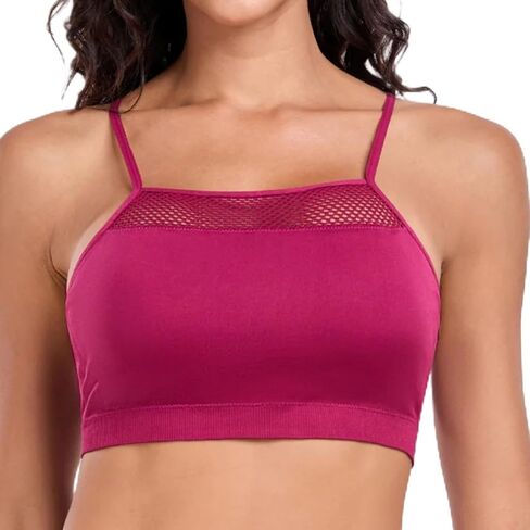 Coobie Women's Wireless Breeze Mesh Comfortable Racerback Bra 9170, No Underwire Seamless Push Up Everyday Bras in Saudi Arabia