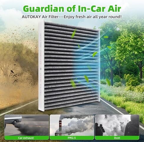 AUTOKAY Engine and Cabin Air Filter Fit for Toyota RAV-4 Camry Highlander Avalon 2018-2025 for Lexus ES350 NX350 NX250 RX350 2019-2025 RE# 17801-25020 87139-58010 CA12377 CF12157 NOT FOR HYBRID in Kuwait