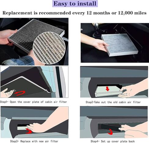 Cabin Air Filter for Nissan Altima 2019 2020 2021 2022 2023 2024, Sentra 2020 2021 2022 2023 2024, Rogue 2021 2022 2023 2024, Fits for 27277-5NA1A, 27277-6CA0A in Saudi Arabia