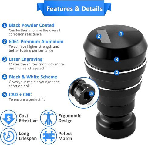 Wsays UTV Aluminum Shifter Knob Gear Selector Grip Compatible with Polaris RZR PRO R 2/4 in Saudi Arabia
