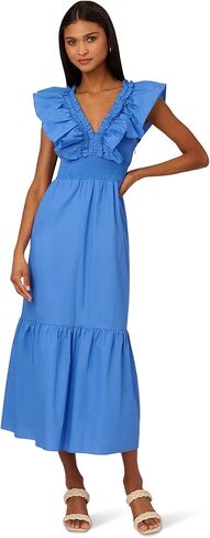 Adrianna Papell Ruffle Front Maxi Dress in Saudi Arabia