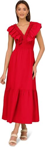 Adrianna Papell Ruffle Front Maxi Dress in Saudi Arabia