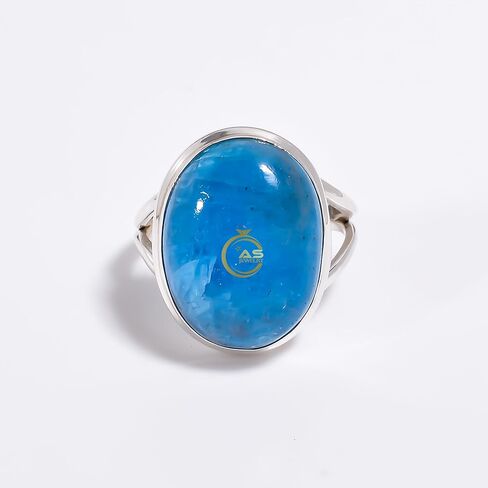 Smithsonite Ring Blue Stone 925 Sterling Silver Handmade Statement Boho Rings Jewelry Gift for Her in Saudi Arabia