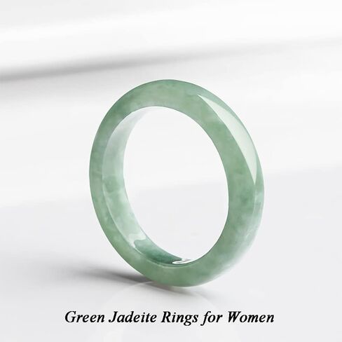 Natural Green Ring for Women, Band Jewelry Gift for Her for Christmas Mom Wife Birthday Gift One Size in Saudi Arabia