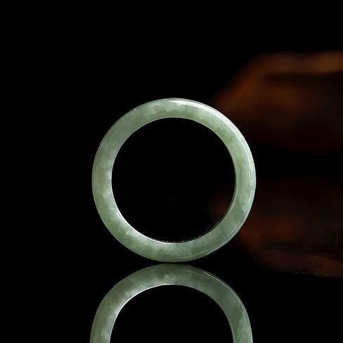 Natural Green Ring for Women, Band Jewelry Gift for Her for Christmas Mom Wife Birthday Gift One Size in Saudi Arabia