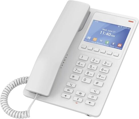 هاتف فندق جراند ستريم GHP630 IP | خطين، حسابين SIP | شاشة ملونة مقاس 3.5 بوصة | محول الطاقة غير متضمن | أبيض in Saudi Arabia