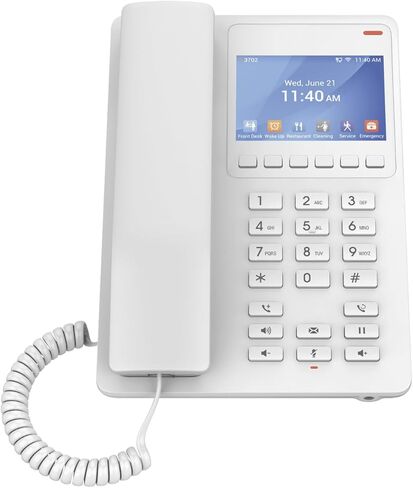 هاتف فندق جراند ستريم GHP630 IP | خطين، حسابين SIP | شاشة ملونة مقاس 3.5 بوصة | محول الطاقة غير متضمن | أبيض in Saudi Arabia