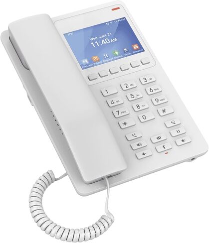 هاتف فندق جراند ستريم GHP630 IP | خطين، حسابين SIP | شاشة ملونة مقاس 3.5 بوصة | محول الطاقة غير متضمن | أبيض in Saudi Arabia