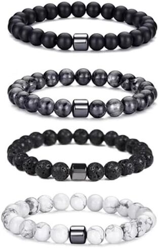 Histone Germanium Lymphatic Detox Bracelet For Women, Natural Stone Beads Layered Lymphatic Drainage Health Energy Healing Bracelets Adjustable Crown Beaded Gift Jewelry in Kuwait