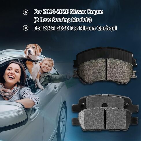 Front Rear Ceramic Brake Pads Kits 8pcs Fit For 2014-2020 Nissan Rogue (2 Row Seating Models),2014-2020 For Nissan Qashqai,D1737,D905 in Kuwait