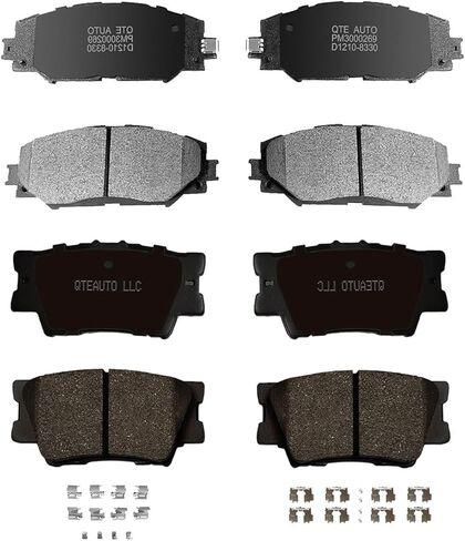 PM Auto Set of 8 Front-Rear Ceramic Brake Pads Replacement For 2006-2018 Toyota RAV4 in Saudi Arabia