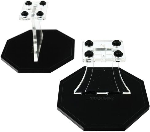 Low 2.0-Inch Universal LEGO Display Stand 2-Pack, Upgraded Clear Acrylic Risers with Frosted Anti-Slip Base and 3×4-Stud Mount for Cars, Buildings & Display Scenes (9° Angled 2-Pack) in Kuwait