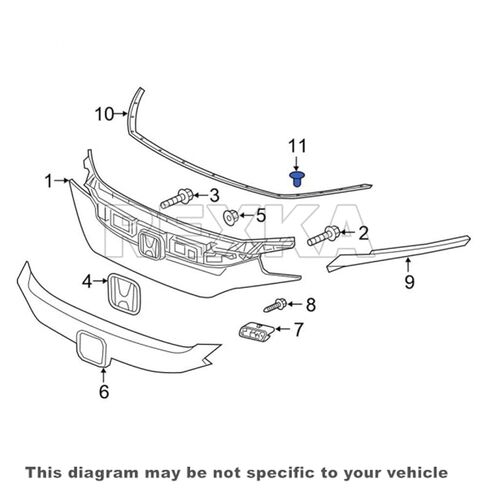 ريكسكا 10 قطعة مشبك تثبيت للشبكة لهوندا 91504-TBA-A01 سيفيك in Kuwait