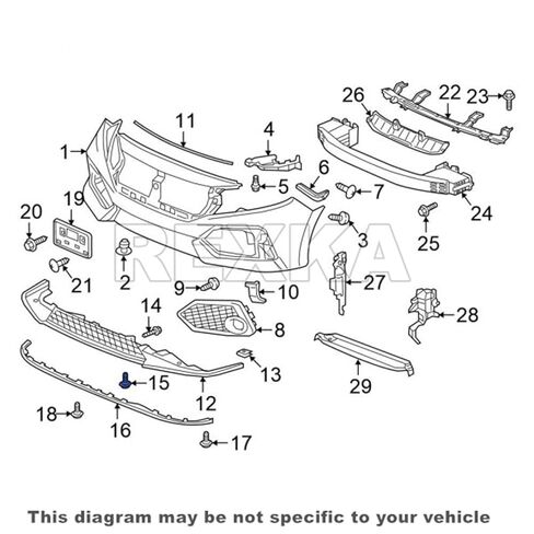 ريكسكا 10 قطعة مشبك تثبيت للشبكة لهوندا 91504-TBA-A01 سيفيك in Kuwait