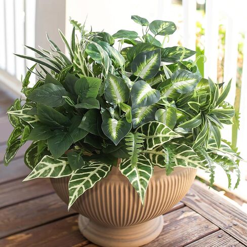 نباتات خضراء صناعية، مجموعات كبيرة خارج النباتات الصناعية للديكور الخارجي - نبات وهمي مقاوم للأشعة فوق البنفسجية للمزارعين، شجيرات خضراء وهمية واقعية لديكور الفناء والشرفة الأمامية in Kuwait