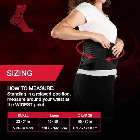 Mueller Sports Medicine 4-in-1 Lumbar Support Back Brace, Men and Women, Adjustable Lower Waist Belt, Back Pain Relief from Soreness, Fatigue, or Injury, Black in Saudi Arabia