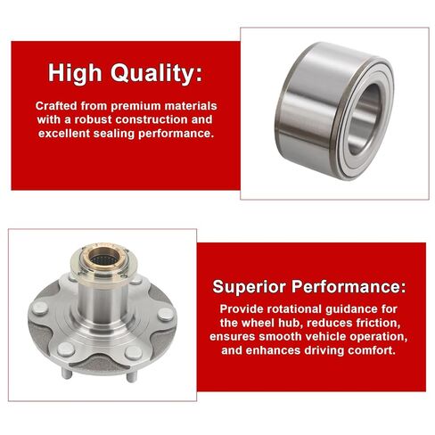 محمل العجلة الأمامية ومجموعة المحور متوافقة مع Toyota Tacoma 1995-2004 فقط 4WD 2.4L 2.7L 3.4L استبدال المحرك # 43502-35160 43521-35010 90080-36071 in Kuwait