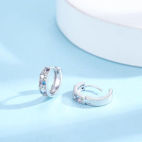 Butterfly Earrings for Women 925 Sterling Silver Aesthetic Opal Huggie Hoops Boho Animal Jewelry Gifts for Her Birthday Anniversary Mothers Day in Kuwait