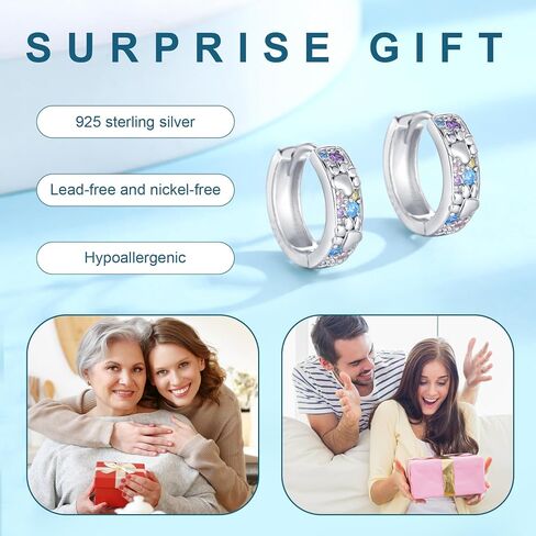 Butterfly Earrings for Women 925 Sterling Silver Aesthetic Opal Huggie Hoops Boho Animal Jewelry Gifts for Her Birthday Anniversary Mothers Day in Kuwait