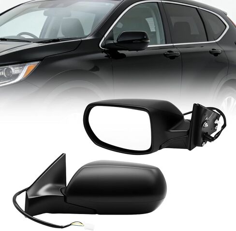 Left Driver Side Mirror Assembly Compatible with CR-V 2017 2018 2019 2020 2021 2022 Power Heated Turn Signal Light Blind Spot White 76258-TLA-A32 (9Pins) in Saudi Arabia