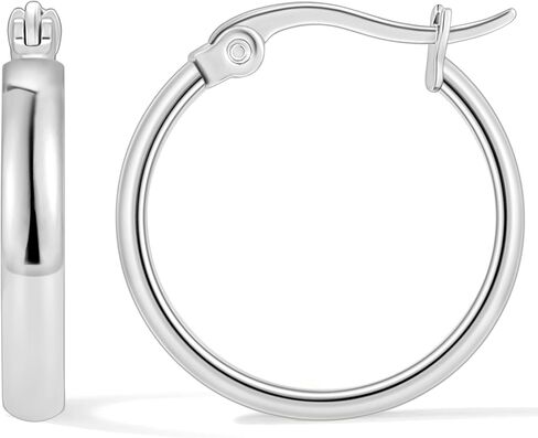 أقراط دائرية مطلية بالذهب بعرض 3 مم من سوفيسي للنساء، حلق دائرية لا تسبب الحساسية in Kuwait