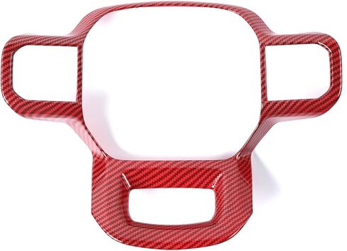 GZXinWei Steering Wheel Frame Trim Cover Panel Sticker Interior Upgrade Accessories for Ford F150 Raptor 2021 2022 2023 2024 2025 2026 Red Carbon Fiber Style in Saudi Arabia