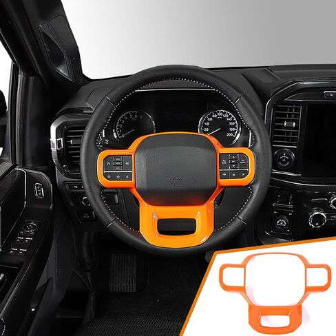 GZXinWei Steering Wheel Frame Trim Cover Panel Sticker Interior Upgrade Accessories for Ford F150 Raptor 2021 2022 2023 2024 2025 2026 Red Carbon Fiber Style in Kuwait